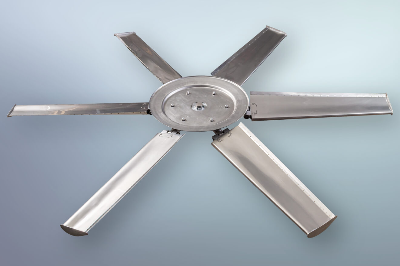 Class 10000 SC fans are available from 3 to 24 feet in diameter 