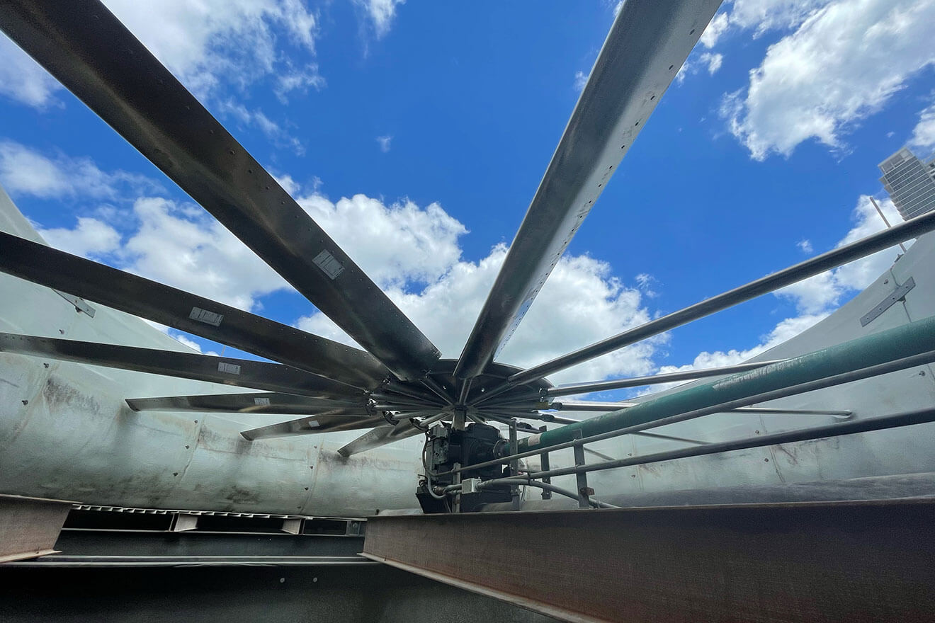 Class 10000 SC installation in a cooling tower