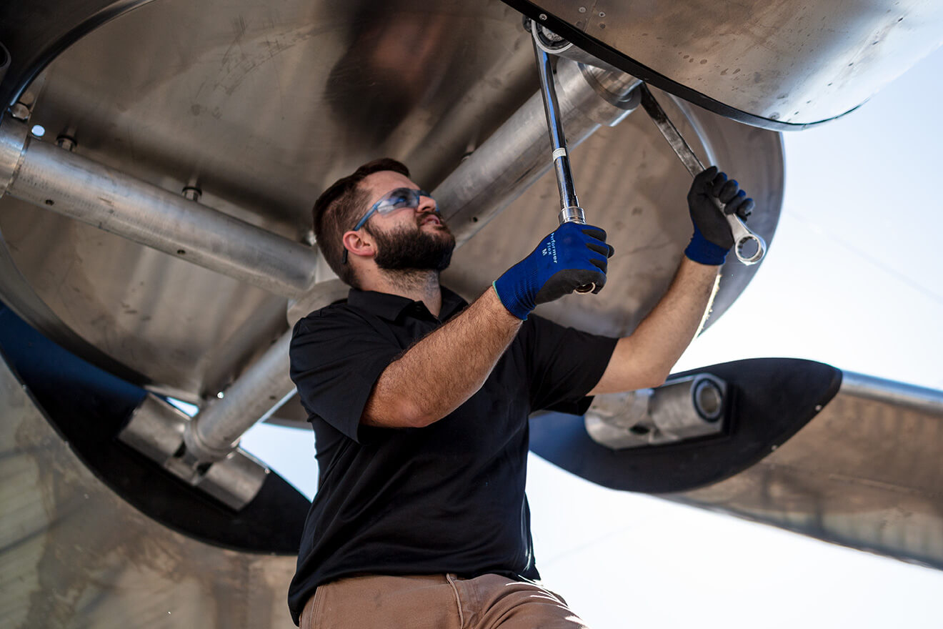 Class 10000 MAG fan being installed